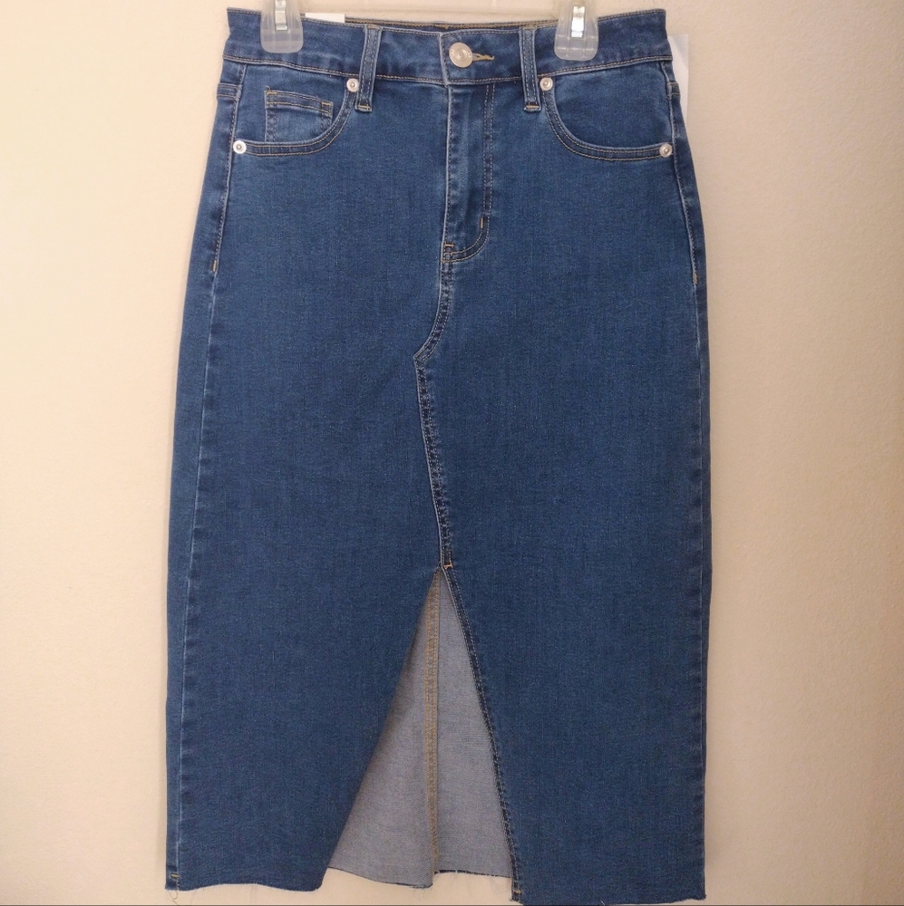 Long Denim Skirt